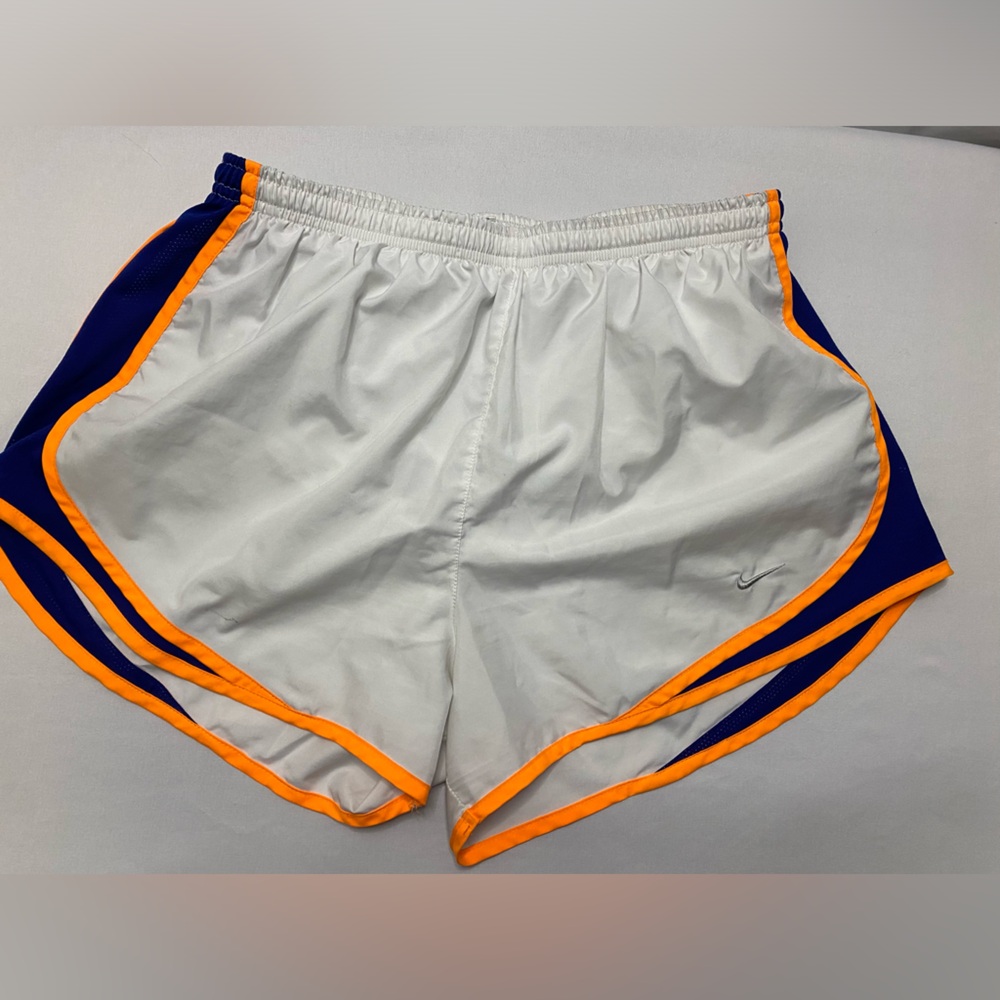 Large - Nike - white/purple/orange running tempo shorts
